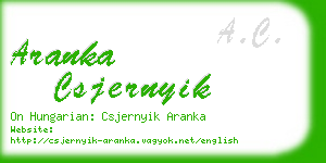 aranka csjernyik business card